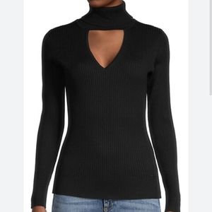 DKNY Cutout Turtleneck Sweater